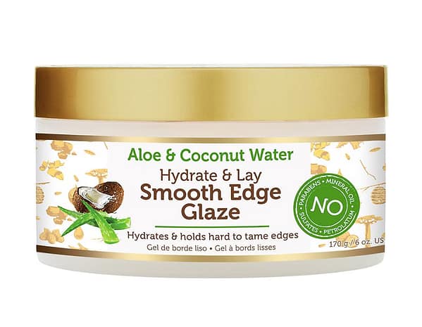African Pride Aloe & Coconut Water Hydrate & Lay Smooth Edge Glaze 6oz